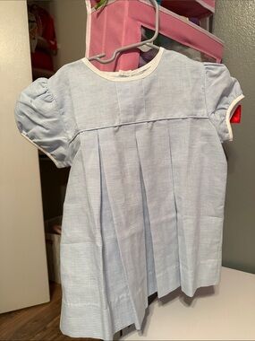 Light Blue Girls' Pleated Short-Sleeve Top by Alice Kathleen